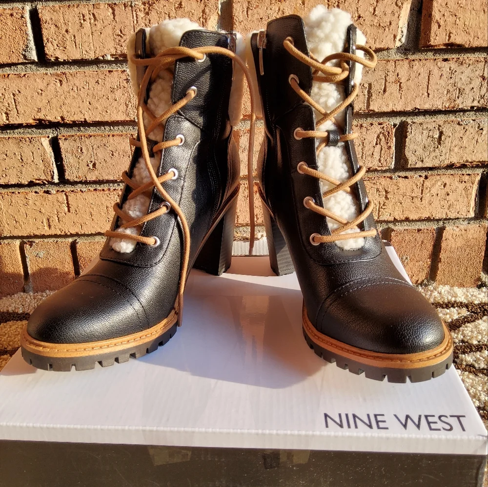 NWT! Nine West Women's Ankle Boots Penni3-SS Black Size 8M - Picture 7 of 7